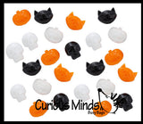 Stretchy Halloween Characters - Skull, Cat, Pumpkin - Mini Gummy StickyToys - Halloween Party Favor Prize