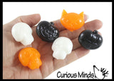 Stretchy Halloween Characters - Skull, Cat, Pumpkin - Mini Gummy StickyToys - Halloween Party Favor Prize