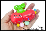Taba Cherries Super Sticky Fidget Toys - Fun Squishy Sensory Toy Fruit