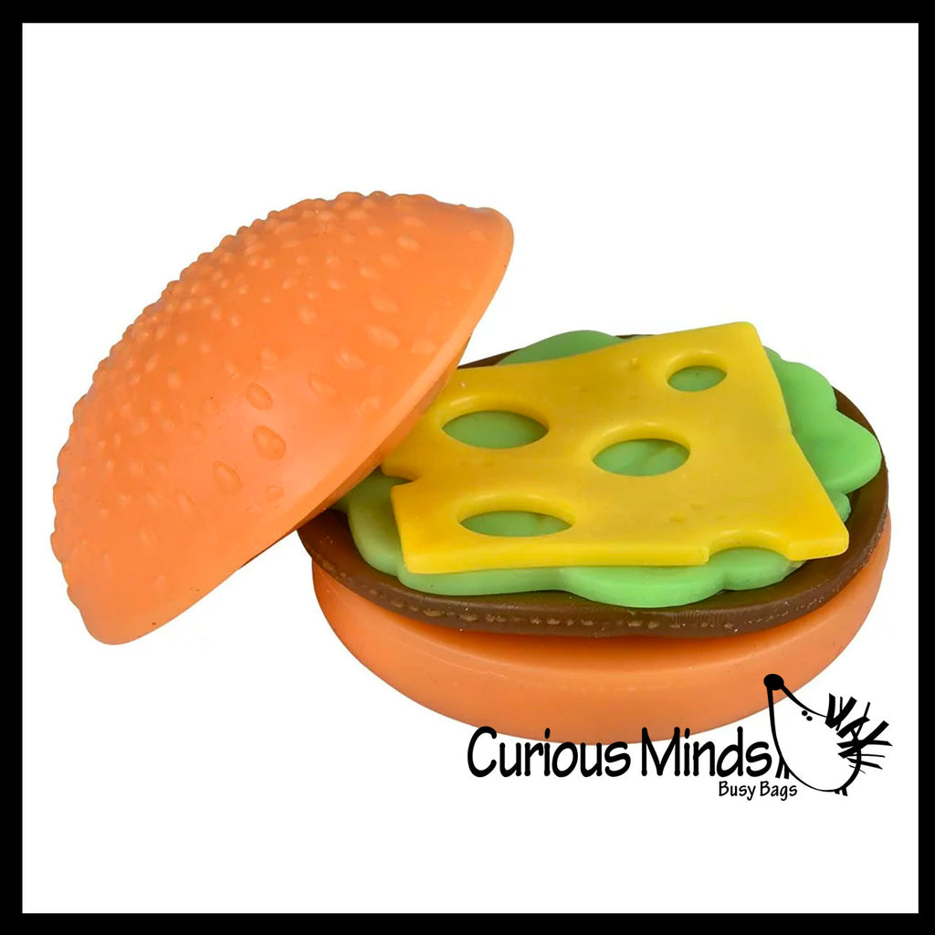 Stretchy and Squishy Burger Stress Ball - Doh Filled Buns and Stretchy Toppings