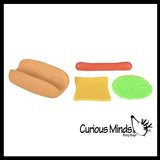 Stretchy and Squishy Hotdog Stress Ball - Doh Filled Buns and Stretchy Toppings