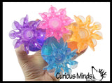 Octopus Fidget Toy - Water and Glitter Filled Octopus with Sticky Suction Cup Feet - Squishy