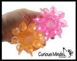 Octopus Fidget Toy - Water and Glitter Filled Octopus with Sticky Suction Cup Feet - Squishy
