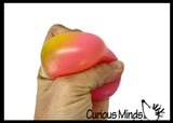Gradient Sugar Ball - Thick Glue/Gel Syrup Molasses Stretch Ball - Ultra Squishy and Moldable Slow Rise Relaxing Sensory Fidget Stress Toy