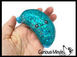 Sugar Banana Ball with Face - Fruit Thick Glue/Gel Syrup Molasses Stretch Ball - Ultra Squishy and Moldable Slow Rise Relaxing Sensory Fidget Stress Toy