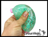 Sugar Banana Ball with Face - Fruit Thick Glue/Gel Syrup Molasses Stretch Ball - Ultra Squishy and Moldable Slow Rise Relaxing Sensory Fidget Stress Toy