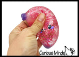 Sugar Banana Ball with Face - Fruit Thick Glue/Gel Syrup Molasses Stretch Ball - Ultra Squishy and Moldable Slow Rise Relaxing Sensory Fidget Stress Toy