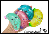 Sugar Banana Ball with Face - Fruit Thick Glue/Gel Syrup Molasses Stretch Ball - Ultra Squishy and Moldable Slow Rise Relaxing Sensory Fidget Stress Toy