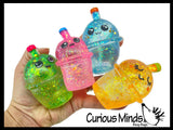 Icy Boba Drink Shaped Thick Glue/Gel Syrup Molasses Stretch Ball Maltose- Ultra Squishy and Moldable Slow Rise Relaxing Sensory Fidget Stress Toy