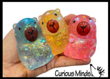 NEW - Capybara Cute Sugar Ball - Thick Glue/Gel Syrup Molasses Stretch Ball - Ultra Squishy and Moldable Slow Rise Relaxing Sensory Fidget Stress Toy