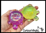 Sugar Turtle Chunky Ocean Sealife Animal Sugar Ball - Thick Glue/Gel Stretch Ball - Molasses Syrup Ultra Squishy and Moldable Slow Rise Relaxing Sensory Fidget Stress Toy Maltose