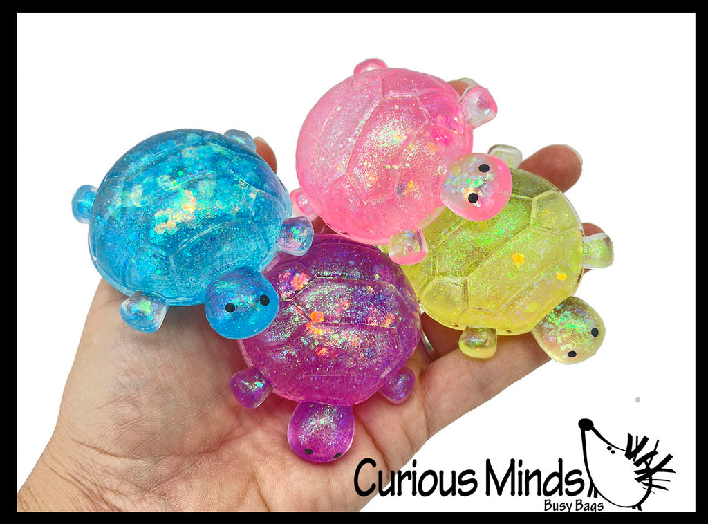 Sugar Turtle Chunky Ocean Sealife Animal Sugar Ball - Thick Glue/Gel Stretch Ball - Molasses Syrup Ultra Squishy and Moldable Slow Rise Relaxing Sensory Fidget Stress Toy Maltose