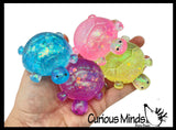 Sugar Turtle Chunky Ocean Sealife Animal Sugar Ball - Thick Glue/Gel Stretch Ball - Molasses Syrup Ultra Squishy and Moldable Slow Rise Relaxing Sensory Fidget Stress Toy Maltose