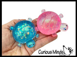 Sugar Turtle Chunky Ocean Sealife Animal Sugar Ball - Thick Glue/Gel Stretch Ball - Molasses Syrup Ultra Squishy and Moldable Slow Rise Relaxing Sensory Fidget Stress Toy Maltose