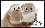 Ghost Glow in the Dark Sugar Ball - Thick Glue/Gel Stretch Ball - Molasses Syrup Ultra Squishy and Moldable Slow Rise Relaxing Sensory Fidget Stress Toy Halloween