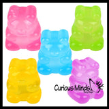 Large 4" Gummy Bear Shaped Ball - Thick Glue/Gel Syrup Molasses Stretch Ball Maltose- Ultra Squishy and Moldable Slow Rise Relaxing Sensory Fidget Stress Toy