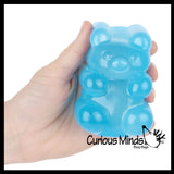 Large 4" Gummy Bear Shaped Ball - Thick Glue/Gel Syrup Molasses Stretch Ball Maltose- Ultra Squishy and Moldable Slow Rise Relaxing Sensory Fidget Stress Toy