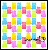 2" Gummy Bear Shaped Ball - Thick Glue/Gel Syrup Molasses Stretch Ball Maltose- Ultra Squishy and Moldable Slow Rise Relaxing Sensory Fidget Stress Toy