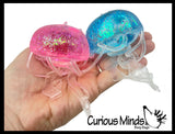 Sugar Jellyfish Shaped Ball - Thick Glue/Gel Syrup Molasses Stretch Ball - Ultra Squishy and Moldable Slow Rise Relaxing Sensory Fidget Stress Toy