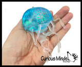 Sugar Jellyfish Shaped Ball - Thick Glue/Gel Syrup Molasses Stretch Ball - Ultra Squishy and Moldable Slow Rise Relaxing Sensory Fidget Stress Toy