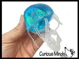 Sugar Jellyfish Shaped Ball - Thick Glue/Gel Syrup Molasses Stretch Ball - Ultra Squishy and Moldable Slow Rise Relaxing Sensory Fidget Stress Toy