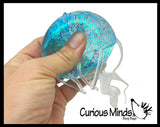 Sugar Jellyfish Shaped Ball - Thick Glue/Gel Syrup Molasses Stretch Ball - Ultra Squishy and Moldable Slow Rise Relaxing Sensory Fidget Stress Toy