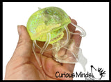Sugar Jellyfish Shaped Ball - Thick Glue/Gel Syrup Molasses Stretch Ball - Ultra Squishy and Moldable Slow Rise Relaxing Sensory Fidget Stress Toy