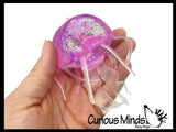 Sugar Jellyfish Shaped Ball - Thick Glue/Gel Syrup Molasses Stretch Ball - Ultra Squishy and Moldable Slow Rise Relaxing Sensory Fidget Stress Toy
