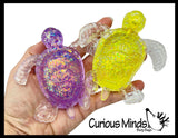 Sugar Turtle Ocean Sealife Animal Sugar Ball - Thick Glue/Gel Stretch Ball - Molasses Syrup Ultra Squishy and Moldable Slow Rise Relaxing Sensory Fidget Stress Toy Maltose