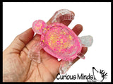 Sugar Turtle Ocean Sealife Animal Sugar Ball - Thick Glue/Gel Stretch Ball - Molasses Syrup Ultra Squishy and Moldable Slow Rise Relaxing Sensory Fidget Stress Toy Maltose