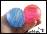 Marble Swirl Sugar Ball - Thick Glue/Gel Syrup Molasses Stretch Ball - Ultra Squishy and Moldable Slow Rise Relaxing Sensory Fidget Stress Toy