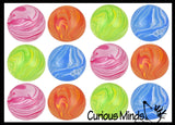 Marble Swirl Sugar Ball - Thick Glue/Gel Stretch Ball - Ultra Squishy and Moldable Slow Rise Relaxing Sensory Fidget Stress Toy