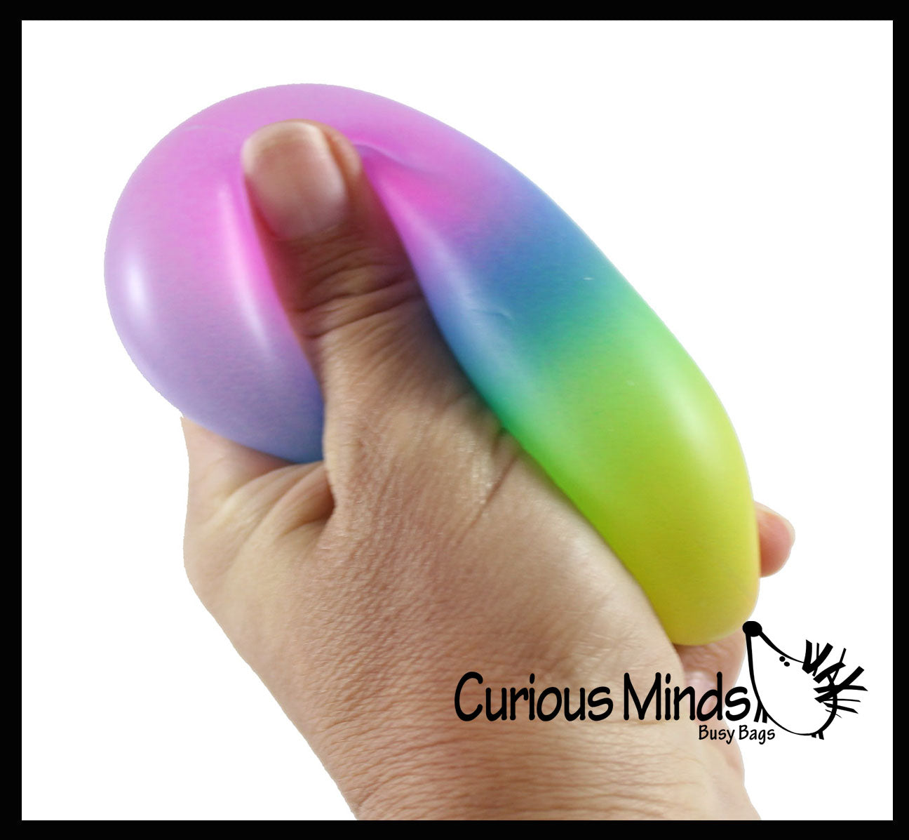 Rainbow Sugar Ball - Thick Glue/Gel Syrup Molasses Stretch Ball - Ultra Squishy and Moldable Slow Rise Relaxing Sensory Fidget Stress Toy