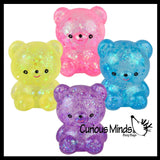 Sugar Teddy Bear Ball - Thick Glue/Gel Syrup Molasses Stretch Ball - Ultra Squishy and Moldable Slow Rise Relaxing Sensory Fidget Stress Toy