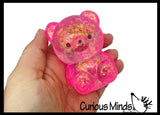 Sugar Teddy Bear Ball - Thick Glue/Gel Syrup Molasses Stretch Ball - Ultra Squishy and Moldable Slow Rise Relaxing Sensory Fidget Stress Toy