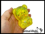 Sugar Teddy Bear Ball - Thick Glue/Gel Syrup Molasses Stretch Ball - Ultra Squishy and Moldable Slow Rise Relaxing Sensory Fidget Stress Toy