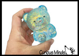 Sugar Teddy Bear Ball - Thick Glue/Gel Syrup Molasses Stretch Ball - Ultra Squishy and Moldable Slow Rise Relaxing Sensory Fidget Stress Toy