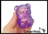 Sugar Teddy Bear Ball - Thick Glue/Gel Syrup Molasses Stretch Ball - Ultra Squishy and Moldable Slow Rise Relaxing Sensory Fidget Stress Toy