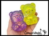 Sugar Teddy Bear Ball - Thick Glue/Gel Syrup Molasses Stretch Ball - Ultra Squishy and Moldable Slow Rise Relaxing Sensory Fidget Stress Toy