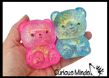 Sugar Teddy Bear Ball - Thick Glue/Gel Syrup Molasses Stretch Ball - Ultra Squishy and Moldable Slow Rise Relaxing Sensory Fidget Stress Toy
