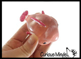 Blob Fish in Clear Box - Sugar Ugly and Cute Fish with Nose - Thick Glue/Gel Syrup Molasses Stretch Ball - Ultra Squishy and Moldable Slow Rise Relaxing Sensory Fidget Stress Toy