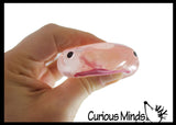 Blob Fish in Clear Box - Sugar Ugly and Cute Fish with Nose - Thick Glue/Gel Syrup Molasses Stretch Ball - Ultra Squishy and Moldable Slow Rise Relaxing Sensory Fidget Stress Toy