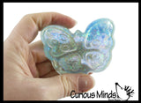 Butterfly Shaped Ball - Thick Glue/Gel Syrup Molasses Stretch Ball Maltose- Ultra Squishy and Moldable Slow Rise Relaxing Sensory Fidget Stress Toy