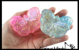 Butterfly Shaped Ball - Thick Glue/Gel Syrup Molasses Stretch Ball Maltose- Ultra Squishy and Moldable Slow Rise Relaxing Sensory Fidget Stress Toy