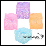 Sugar Cheese Cube Ball - Thick Glue/Gel Syrup Molasses Stretch Ball - Ultra Squishy and Moldable Slow Rise Relaxing Sensory Fidget Stress Toy Square