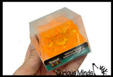 Sugar Cheese Cube Ball - Thick Glue/Gel Syrup Molasses Stretch Ball - Ultra Squishy and Moldable Slow Rise Relaxing Sensory Fidget Stress Toy Square