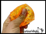 Sugar Cheese Cube Ball - Thick Glue/Gel Syrup Molasses Stretch Ball - Ultra Squishy and Moldable Slow Rise Relaxing Sensory Fidget Stress Toy Square