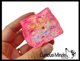 Sugar Cheese Cube Ball - Thick Glue/Gel Syrup Molasses Stretch Ball - Ultra Squishy and Moldable Slow Rise Relaxing Sensory Fidget Stress Toy Square