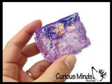 Sugar Cheese Cube Ball - Thick Glue/Gel Syrup Molasses Stretch Ball - Ultra Squishy and Moldable Slow Rise Relaxing Sensory Fidget Stress Toy Square