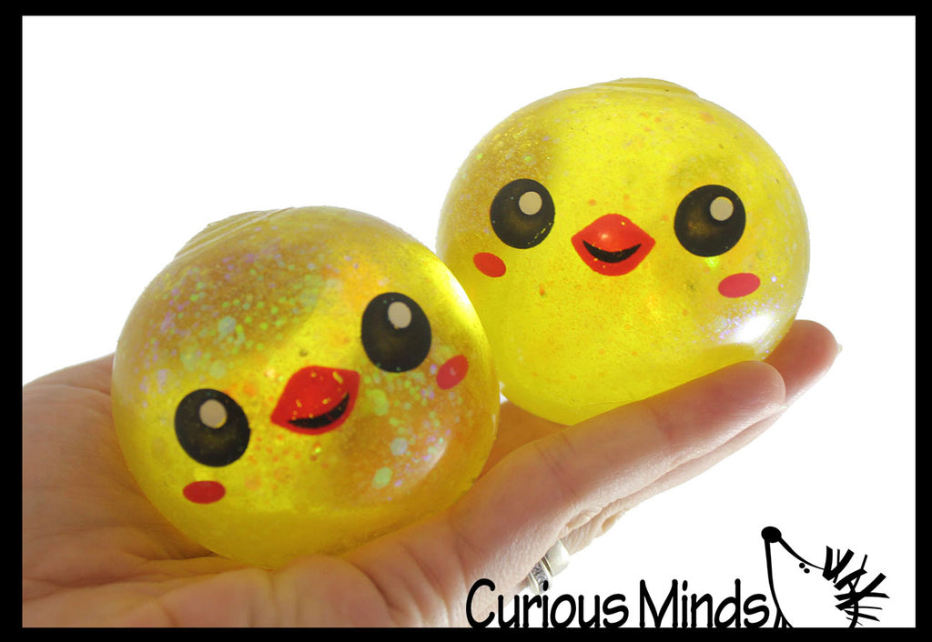 NEW - Chick Sugar Ball - Thick Glue/Gel Syrup Molasses Stretch Ball - Ultra Squishy and Moldable Slow Rise Relaxing Sensory Fidget Stress Toy Easter